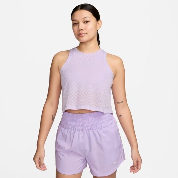 Nike One Classic Breathe Women's Dri-FIT Cropped‎ Tank Top, Lilac, XL - Picture 1 of 7